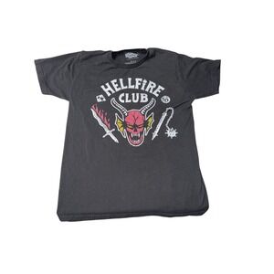 Stranger Things Hellfire‎ Club Graphic T Shirt Black Medium Dungeons Dragons